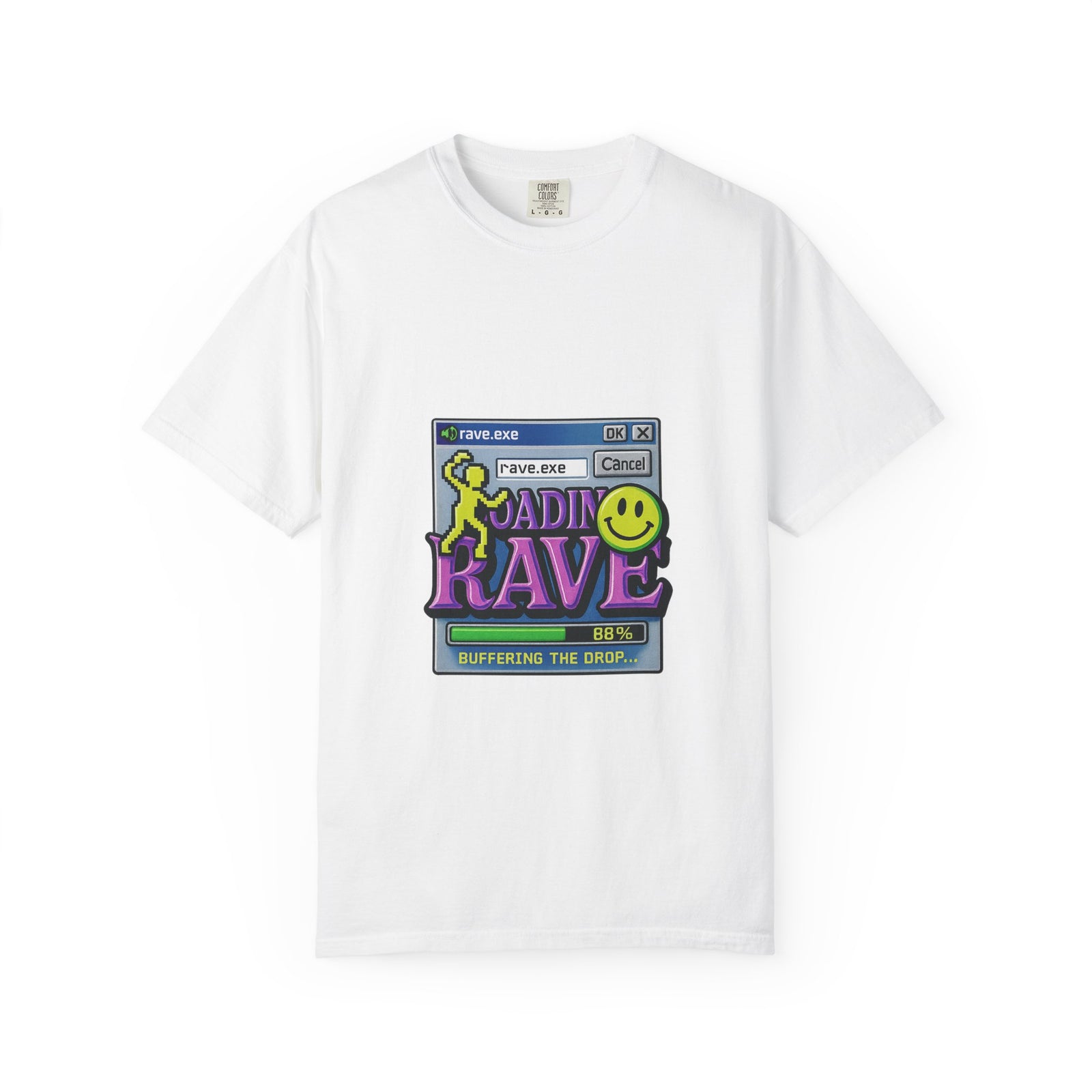 Rave.exe Loading Bar Graphic Tee, Buffering The Drop
