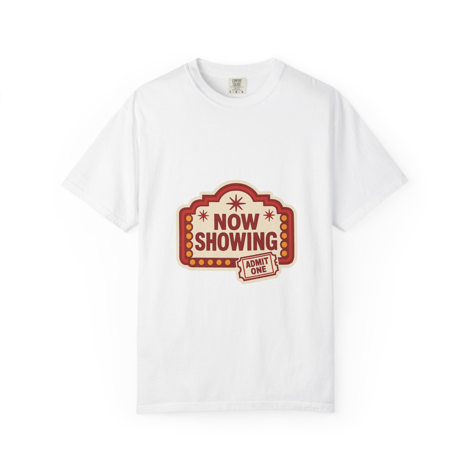 Now Showing Marquee Graphic Tee, Vintage Cinema Poster