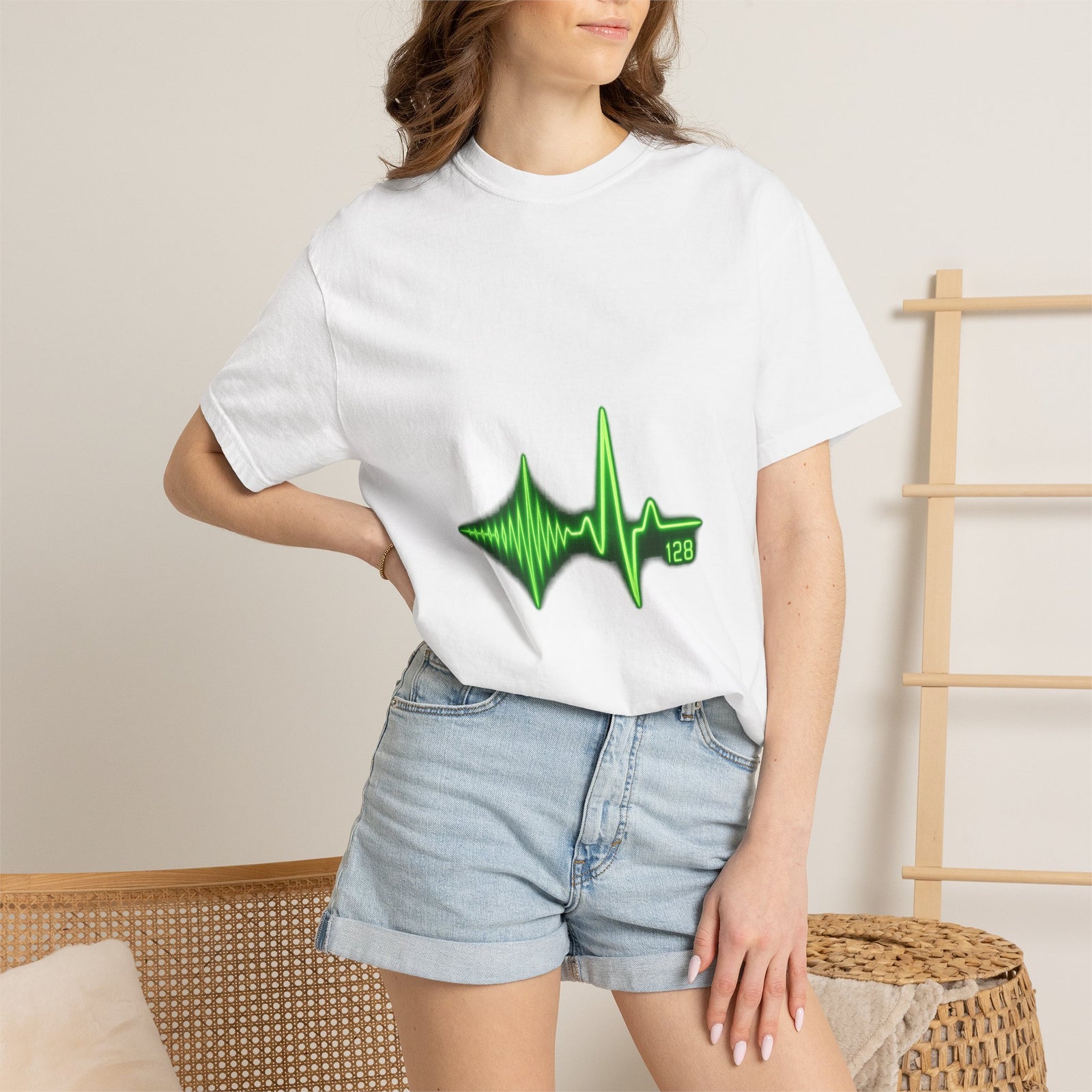 Bassline Heartbeat Graphic Tee, 128 BPM Life Support
