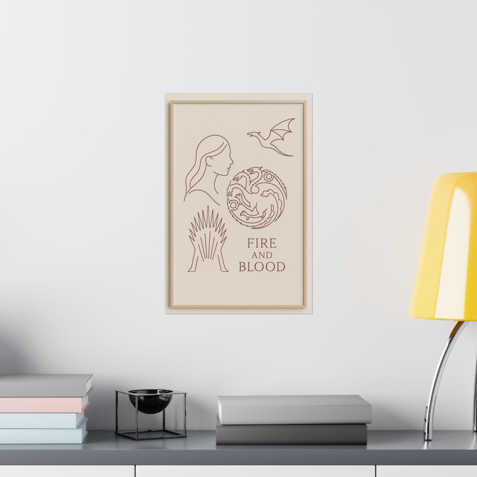 House Of The Dragon Minimalist Line Art Poster - Wall Art Print