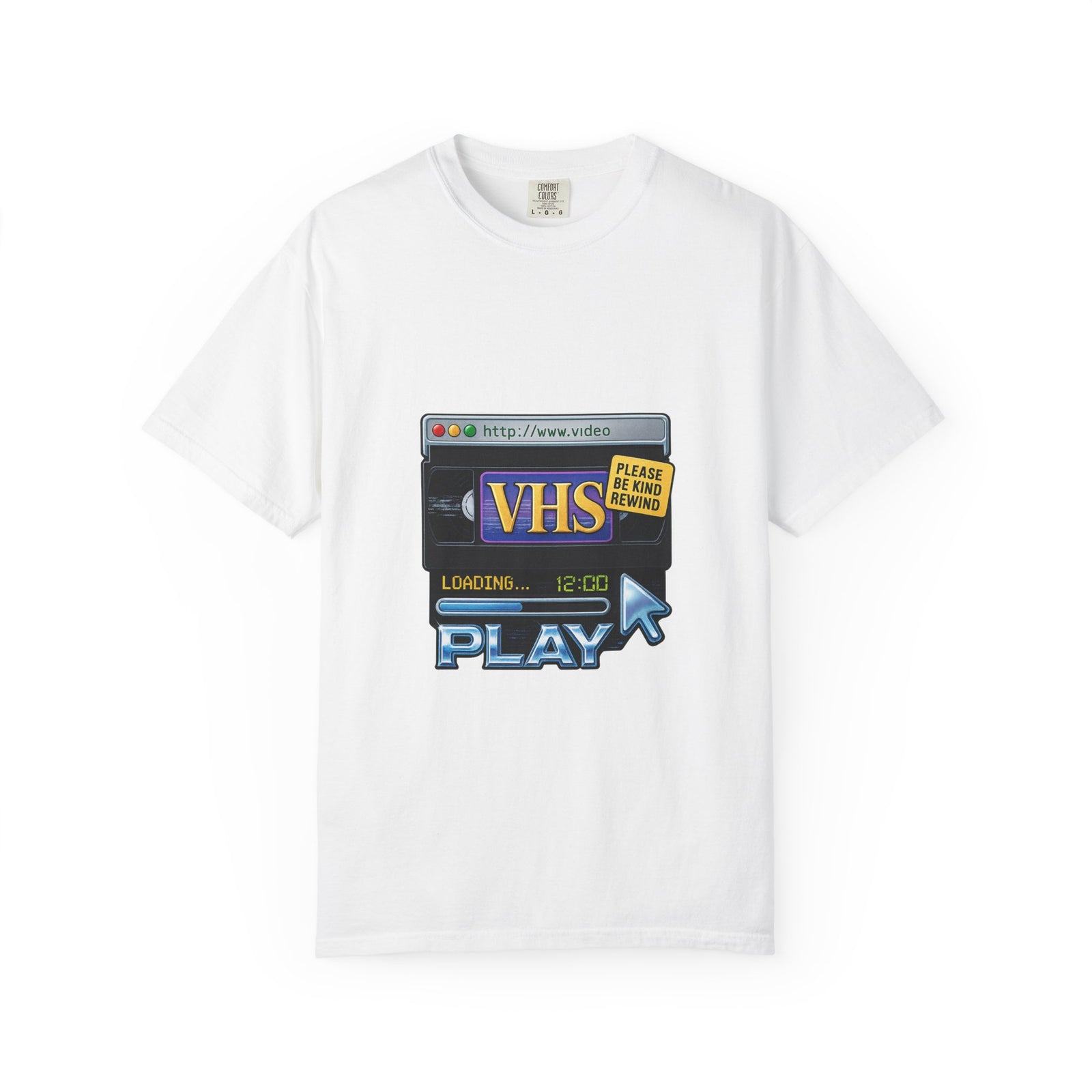 VHS Tape Graphic Tee, Please Be Kind Rewind Y2K