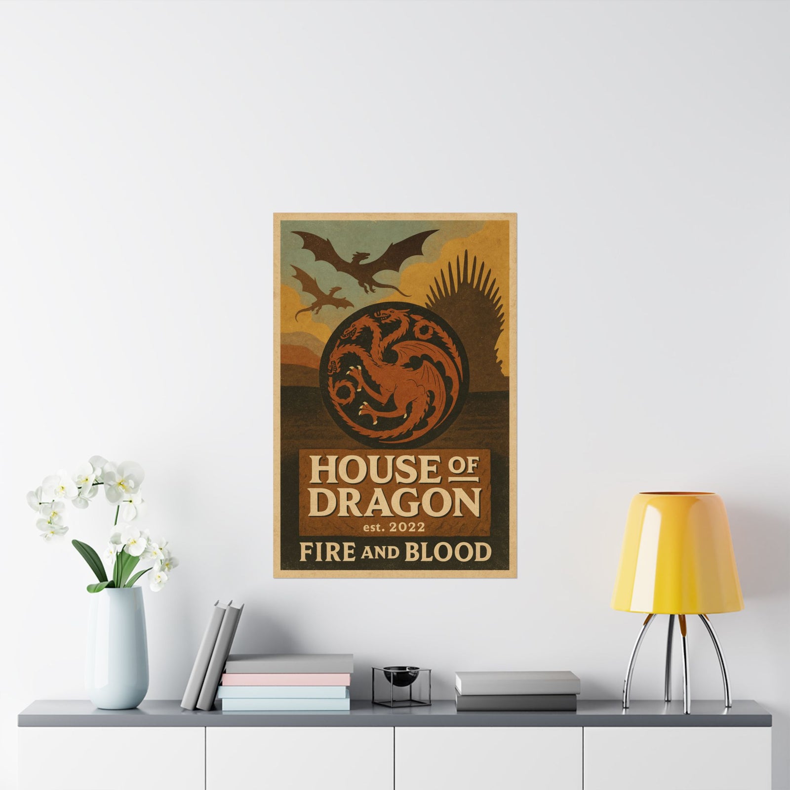 House Of The Dragon Vintage / Retro Poster - Wall Art Print