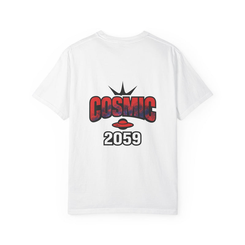 Cosmic Nebula Wordmark Graphic Tee, Streetwear Back Hit