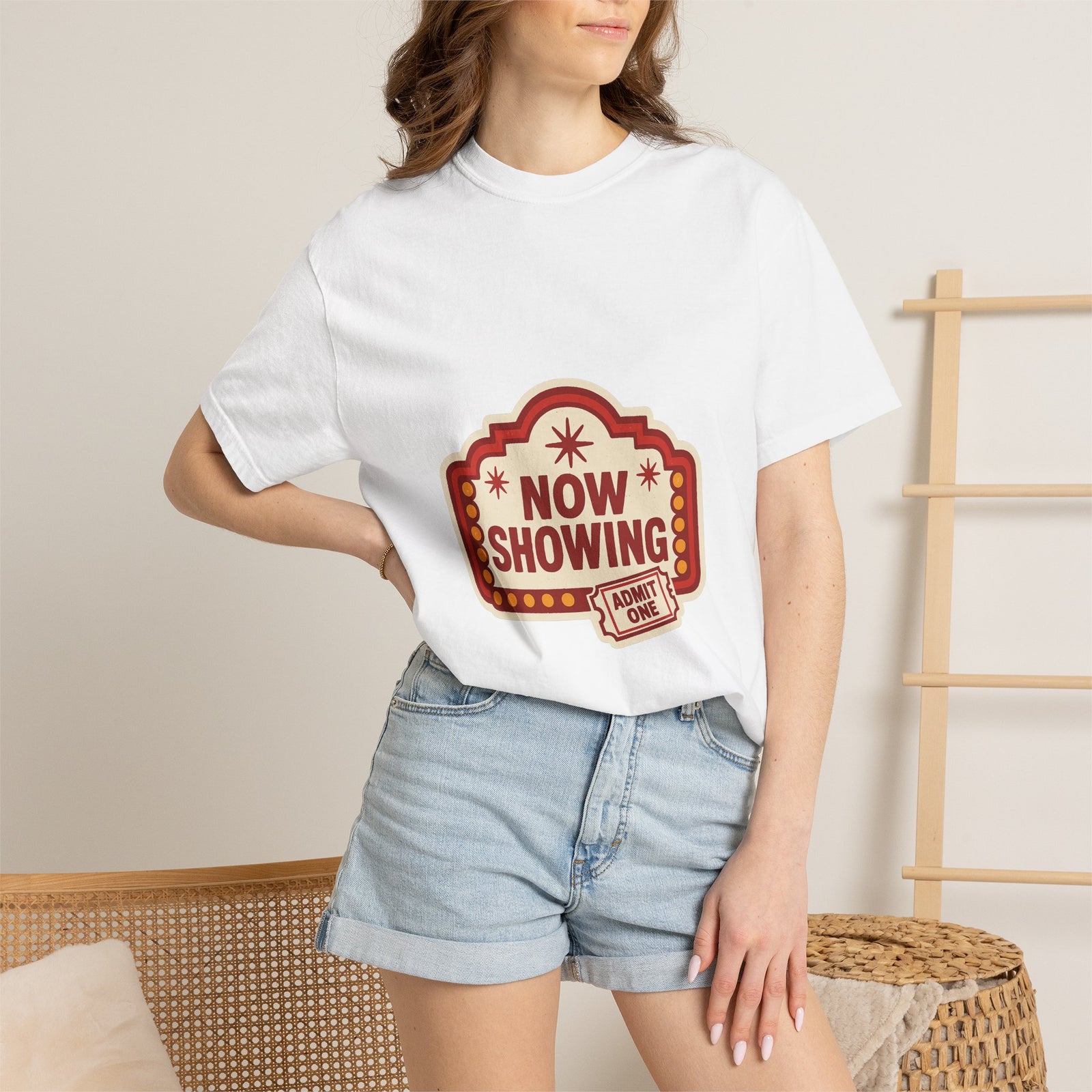 Now Showing Marquee Graphic Tee, Vintage Cinema Poster