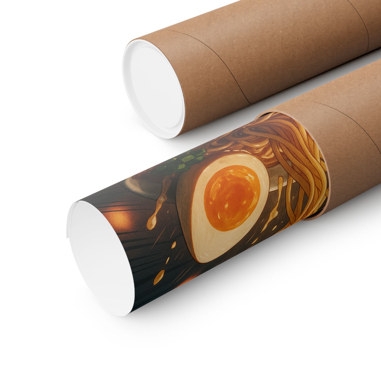 Ramen Speed Lines Art Print Poster, Cinematic Shonen Noodle Bowl