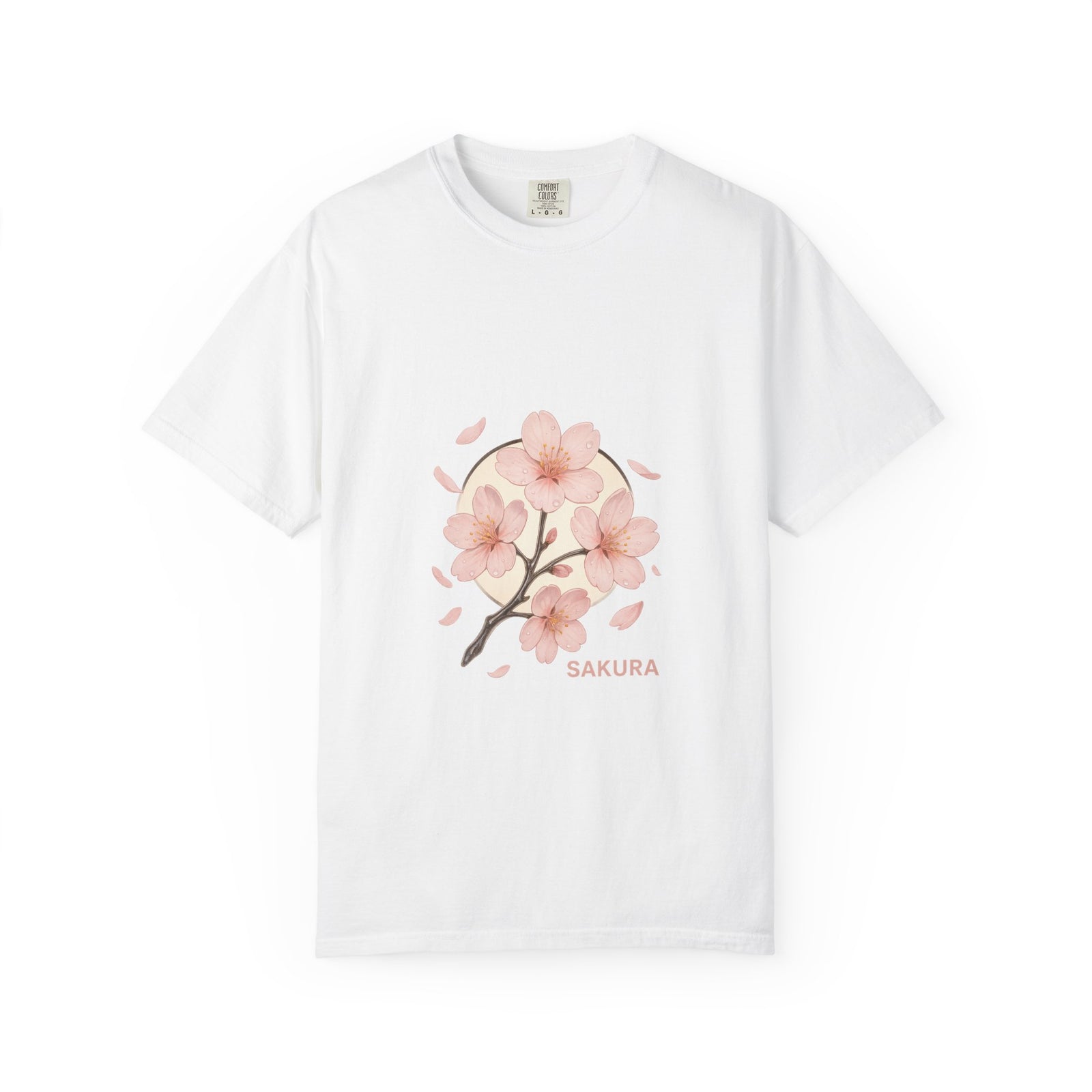 Glass Sakura Branch Graphic Tee, Soft Anime Aesthetic