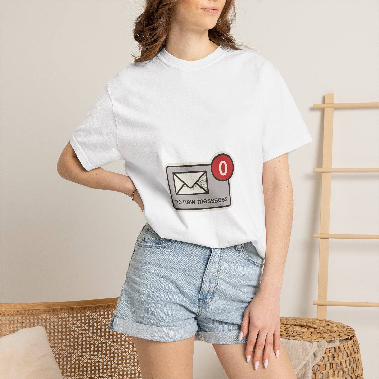 No New Messages Graphic Tee, Empty Inbox Meme Vibe