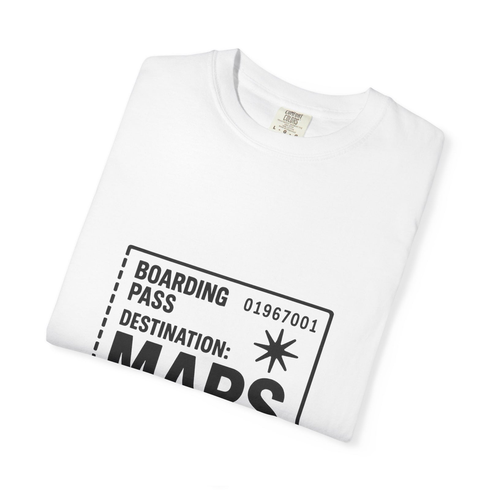 Mars Boarding Pass Graphic Tee, Retro Space Travel Ticket
