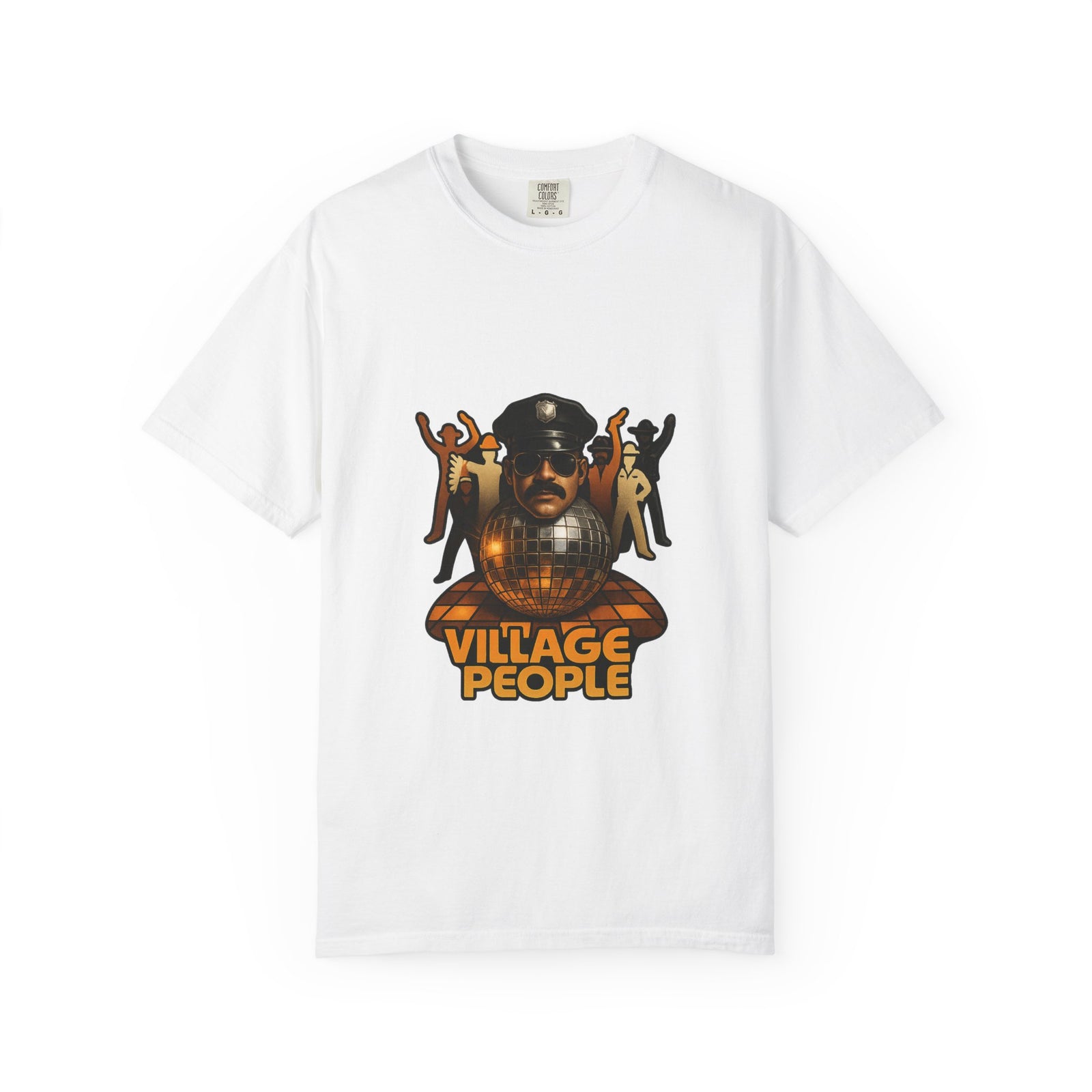 Village People Disco Music Tee - Hyper-Real 3D Fusion Object Tee