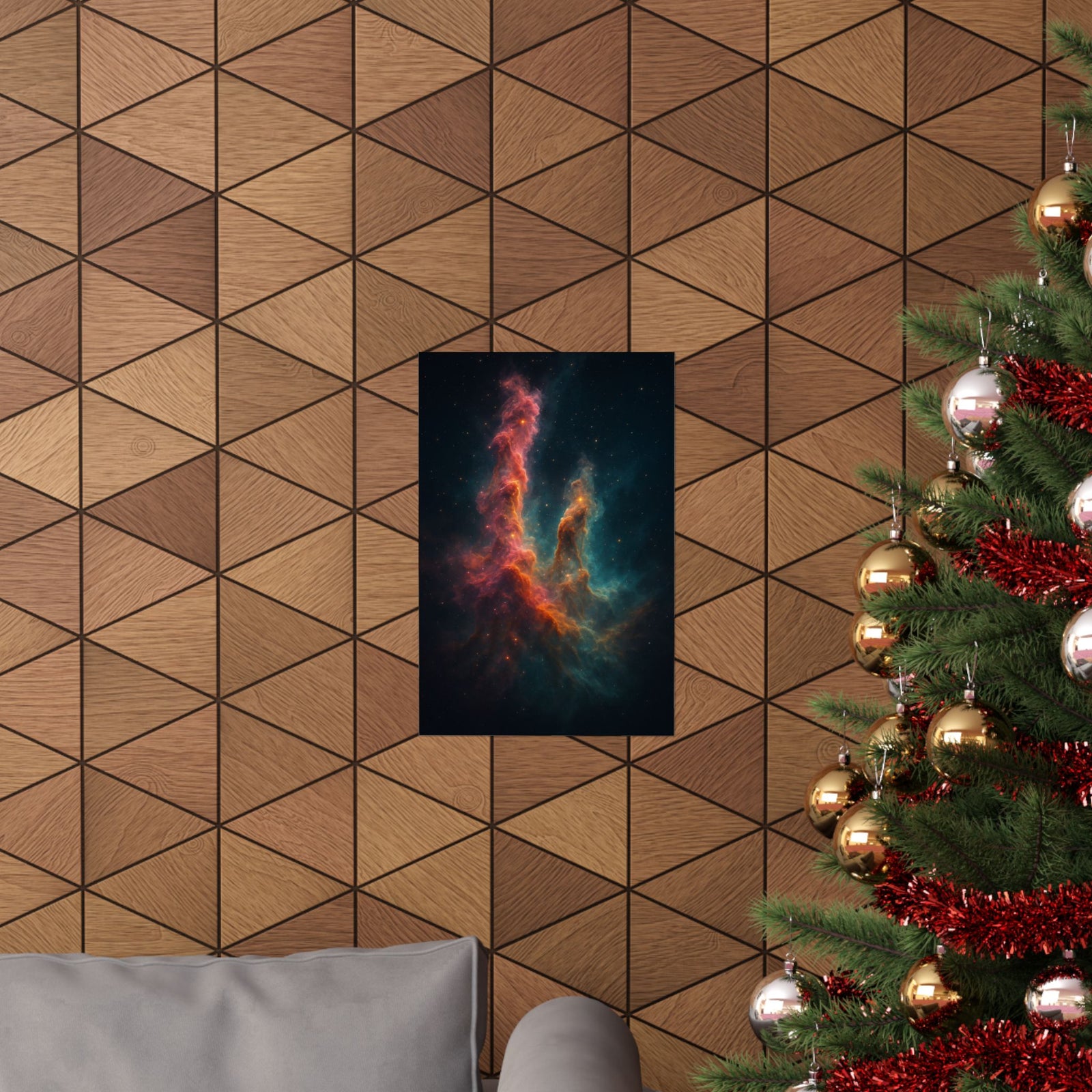 Nebula Star Nursery Art Print Poster, Hyper-Real Cosmic Clouds