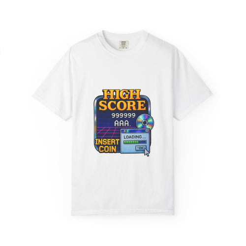 High Score Graphic Tee, Retro Arcade Coin-Op Screen