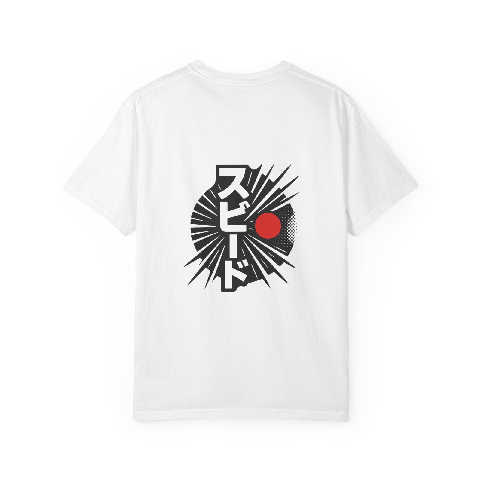 Manga Speed Lines Graphic Tee, Kinetic Back-Hit Streetwear
