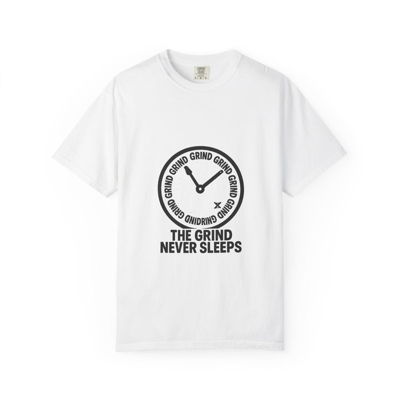 Grind Never Sleeps Clock Graphic Tee, 5AM Alarm