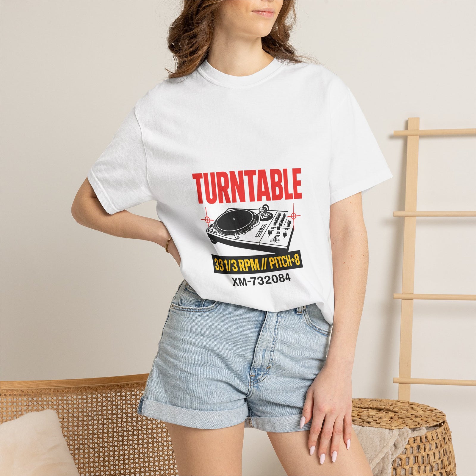 Turntable Spec Sheet Graphic Tee, 33 1/3 RPM Blueprint