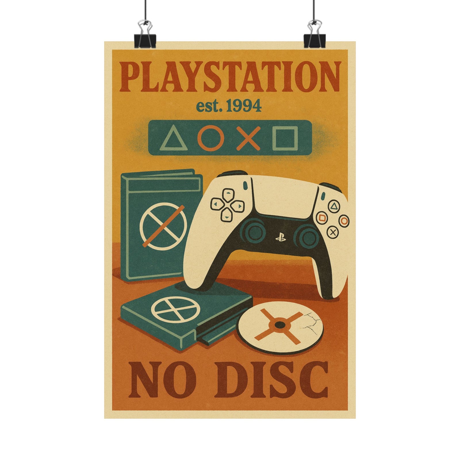 Playstation Vintage / Retro Poster - Wall Art Print